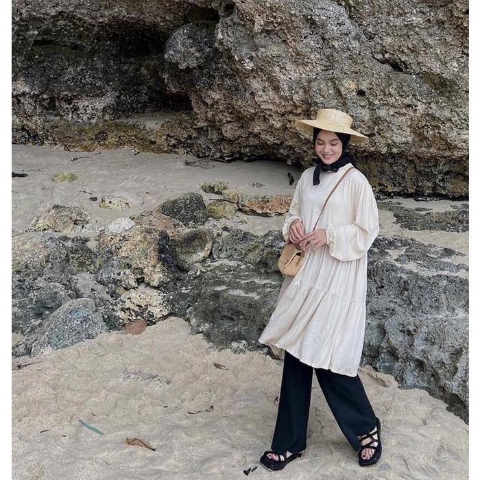 Gambar New Kini Tunik|Tencel Tunik - Light cream, All Size dari Ratna_Store18 undefined Tokopedia