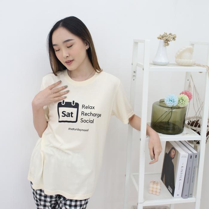 Gambar Sleepolic - SATURDAY Bamboo Set - Baju Tidur Kaos Piyama Bambu Wanita - Tgn Pdk Cln Pdk dari sleepolic undefined Tokopedia
