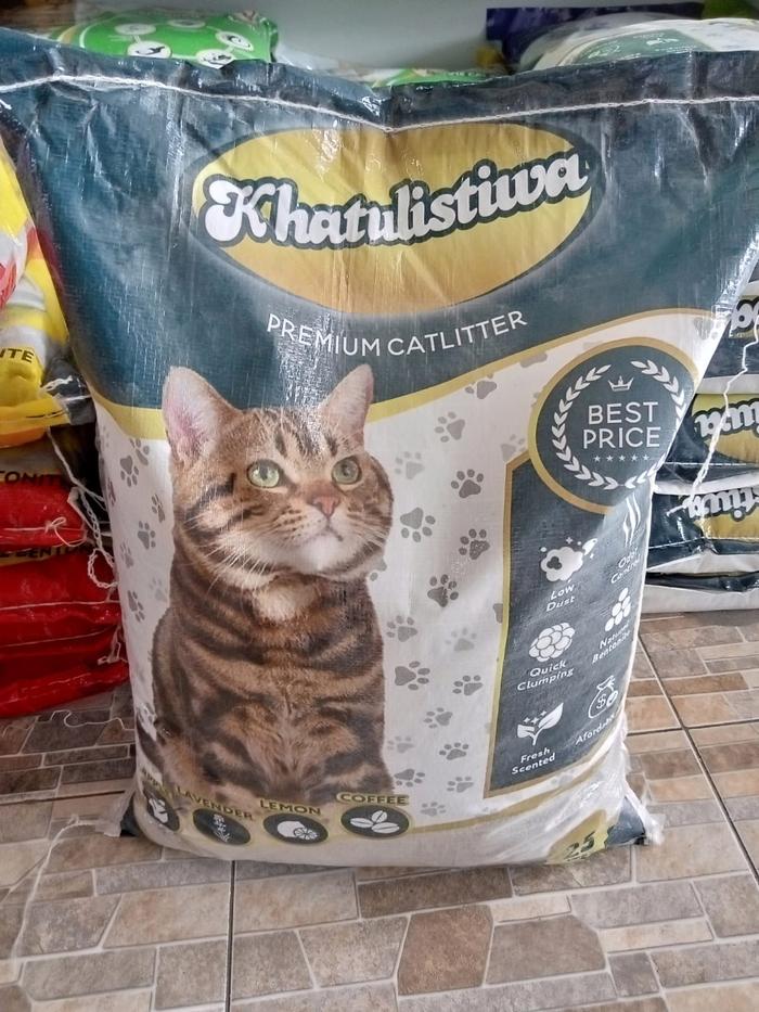 Gambar pasir kucing khatulistiwa 25 liter gumpal kucing termurah - APEL, 25 LITER dari PETSHOP ARINDA undefined Tokopedia