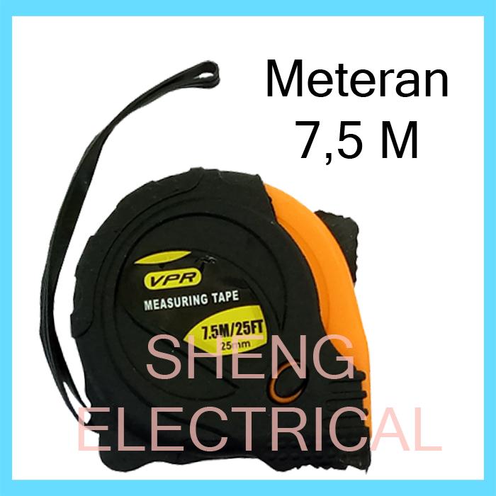 Gambar Meteran 7,5M Tukang Bangunan Roll 7.5 Meter 7,5 M Jaket Measuring Tape - Karet dari Sheng Electrical undefined Tokopedia