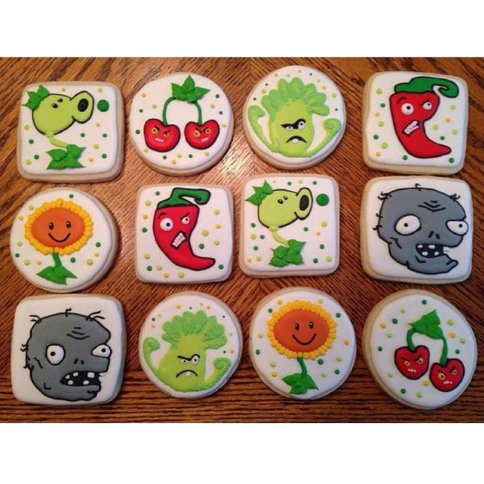Gambar Kukis hias tema Plants vs Zombies zombie plant karakter butter cookies - Zombie A dari Anova Elegance undefined Tokopedia