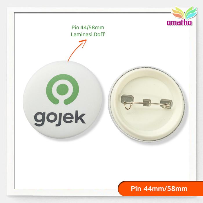 Gambar pin Gojek - model 1, 44 mm dari omatho undefined Tokopedia