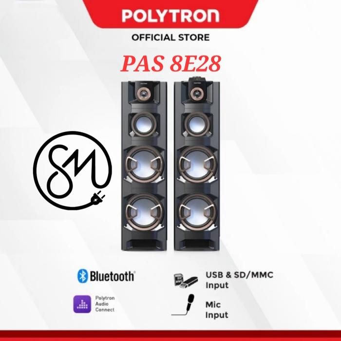 Gambar Speaker Aktif Polytron PAS 8E28 Active 8 inch PAS8E28 Super Bass XBR dari Sinar Matahari SM AMIN undefined Tokopedia