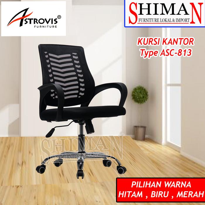 Jual Kursi Kantor Staff ASC 813 ASTROVIS | Kursi Kantor Jaring - Hitam ...