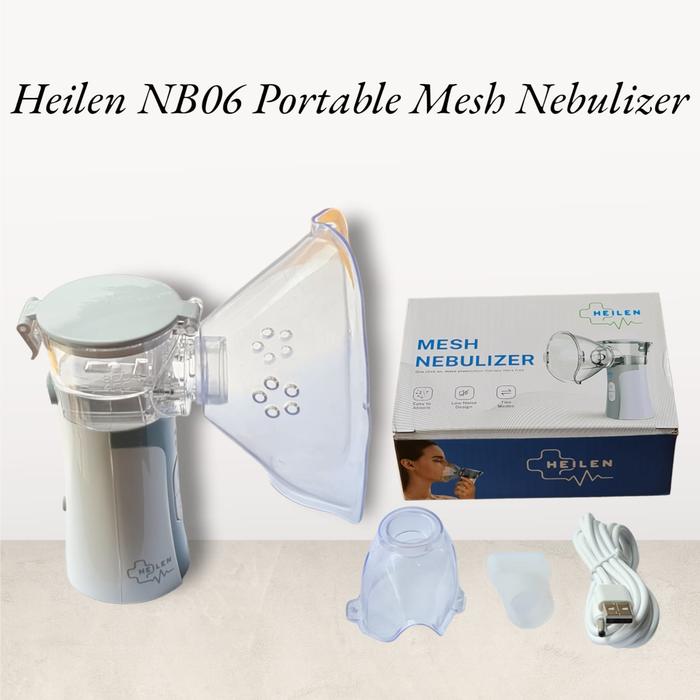 Gambar Heilen NB06 Portable Mesh Nebulizer Alat Uap Asma Inhaler Inhalasi - Biru dari Bobo Baby Shops undefined Tokopedia