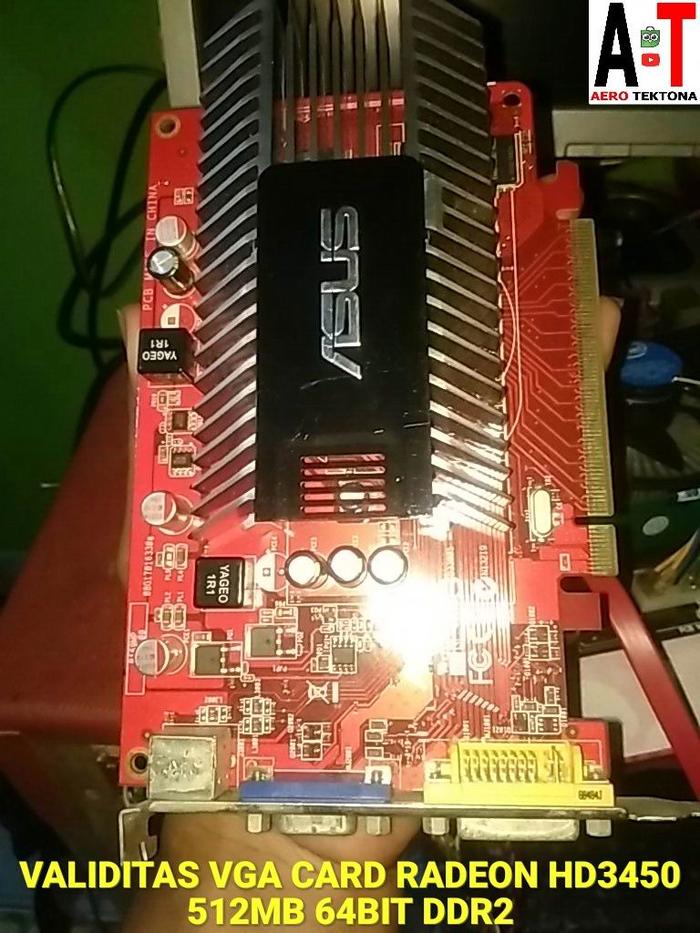 VGA CARD ASUS ATI RADEON HD 3450 512MB 64BIT DDR2 VGA ONLY