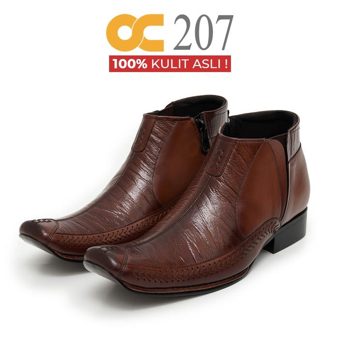 Gambar SEPATU KULIT PRIA PANTOFEL BOOT FORMAL OC KERJA KANTORAN BIG SIZE - Tan, 45 dari SEPATU KULIT TASIK OC undefined Tokopedia