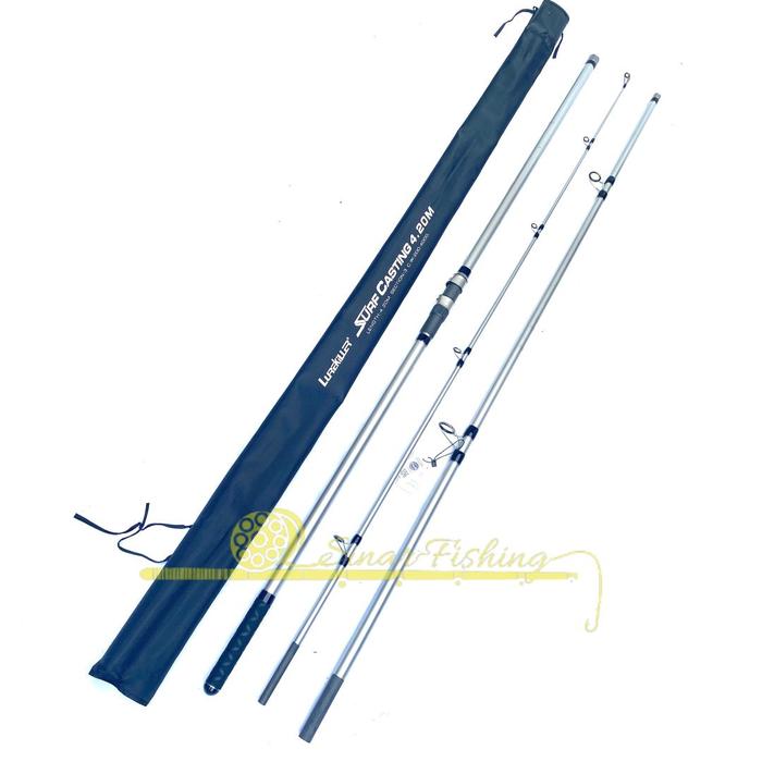 Gambar Joran Rockfishing Lurekiller Surf Casting 4.20 CW 200-400gr Fuji - Abu-abu dari Sinar Fajar Lama undefined Tokopedia