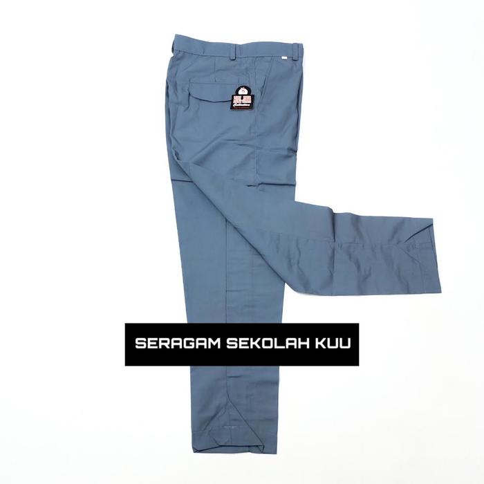 Gambar CELANA PANJANG Laki Seragam Sekolah SMA ABU-ABU PUTIH HITAM COKLAT - ABU-ABU SMA, 27 dari Seragam Sekolah Ku undefined Tokopedia