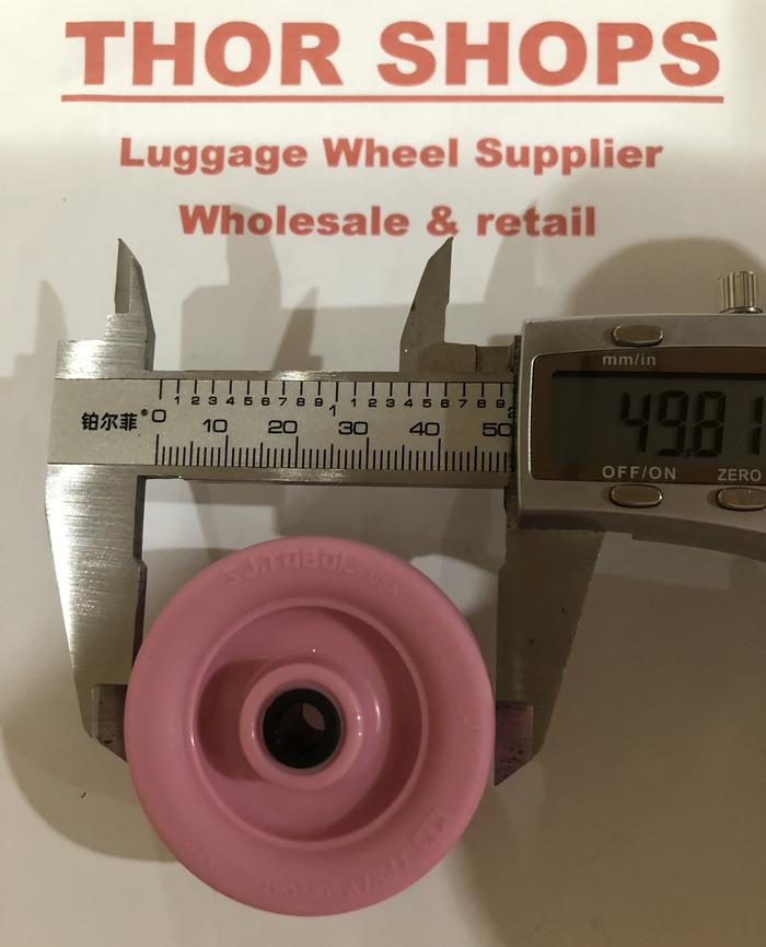 Gambar 50mmX15mm (1 pcs) roda koper replacement import USA - Merah Muda dari Thor Shops undefined Tokopedia