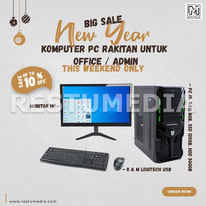 Gambar Komputer PC Rakitan Untuk Office / Admin Core i5 Lengkap Siap Pakai - SPC 19" dari RESTU KOMPUTER undefined Tokopedia
