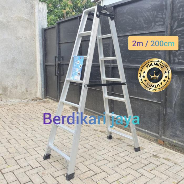 Gambar Tangga Lipat Aluminium Jumbo / Type Grand / Ukuran 1,5 Meter - 2 Meter, Baja Ringan dari BERDIKARI JAYA02 undefined Tokopedia