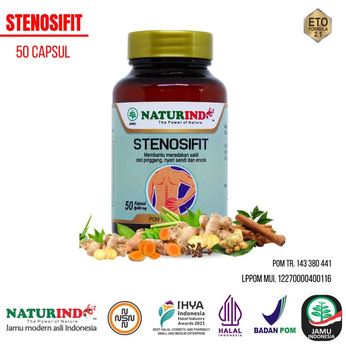 Gambar OBAT SYARAF KEJEPIT HERBAL PINGGANG KECETIT NYERI SENDI LEHER BOKONG - STENOSIFIT NEW dari naturindo herbal surabaya undefined Tokopedia