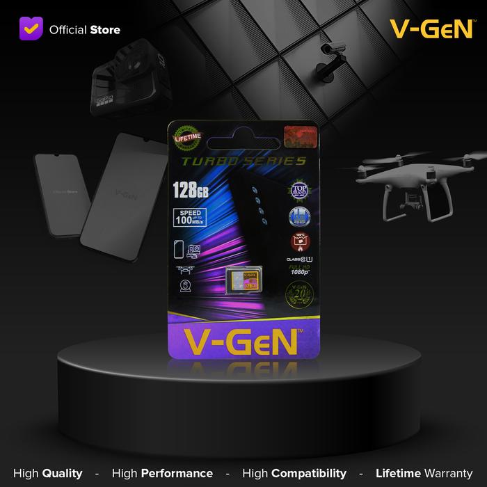 Gambar Micro SD Class 10 Turbo 128GB V-GeN MicroSD Class10 128 GB VGEN ORI dari Semua V-GeN undefined Tokopedia