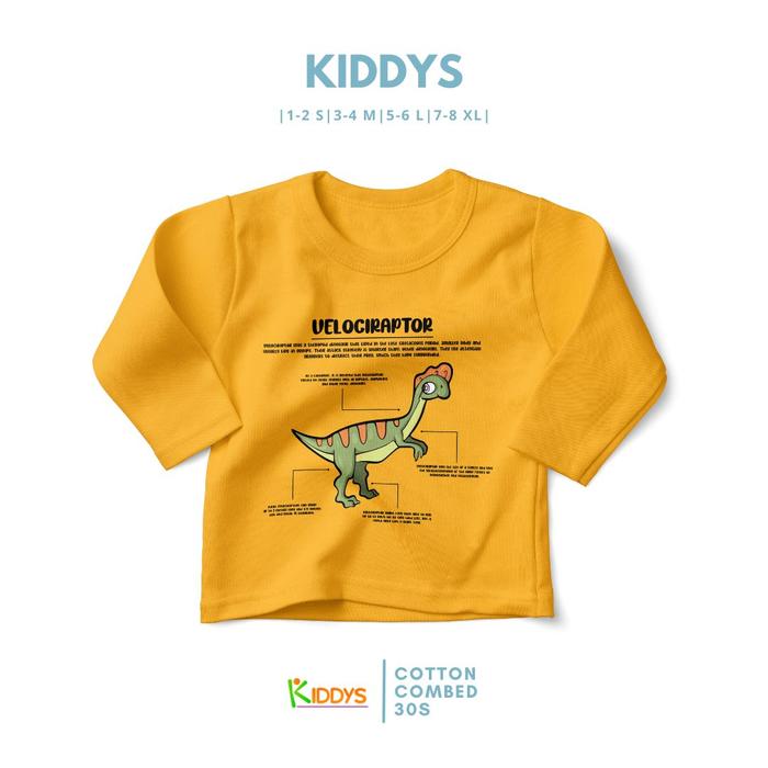 Gambar Kiddys Baju Kaos Anak Lengan Panjang Unisex Katun Combed 30s [PM8] - KDS358, 1-2 Tahun dari KIDDYS ID undefined Tokopedia