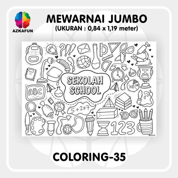 Gambar Best Seller Kertas Mewarnai Jumbo - mewarnai besar - Giant Coloring - COLORING-35 dari Big Fan Shop undefined Tokopedia