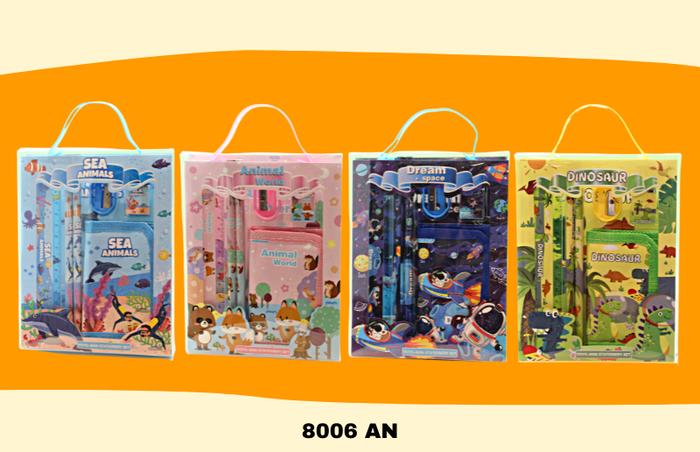 Gambar ALAT TULIS SEKOLAH ATK HADIAH MURAH STUDY SET DOMPET MOTIF ANIMAL 8006 - UNICON dari Syubidu undefined Tokopedia