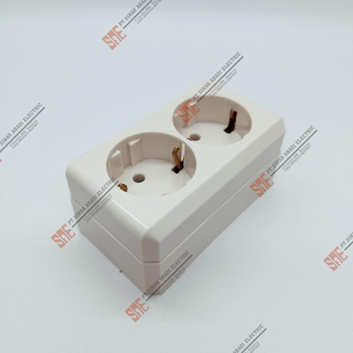 Gambar Stop Kontak Colokan Listrik Broco OB 1 Lubang, 2 Lubang, 3 Lubang - 2 Lubang dari PT Sinar Abadi Electric undefined Tokopedia