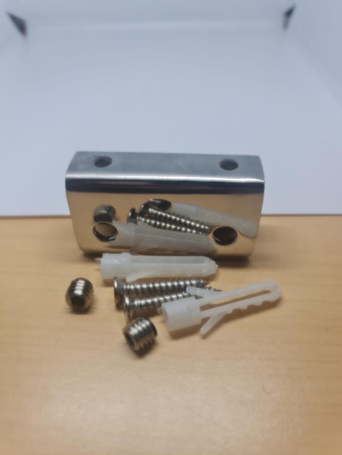 Gambar Penjepit Kaca/Glass Clamp U/Solid Stainless Steel/304/Premium/Interior - Chrome/Miror dari Alpha Kios undefined Tokopedia