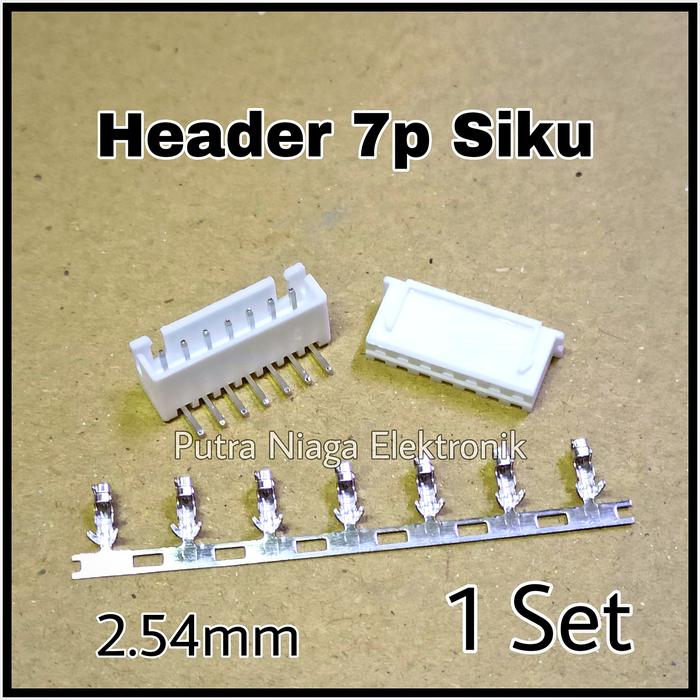 Gambar (1 Set) Konektor Header Siku 7 Pin 2.54mm JST XH 7p Male Female 7pin dari Putra Niaga Elektronik undefined Tokopedia