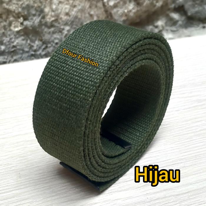 Gambar Dfour ikat pinggang pria wanita tali pinggang bahan kanvas ALL SIZE - Hijau, 180cm dari Dfour Fashion undefined Tokopedia