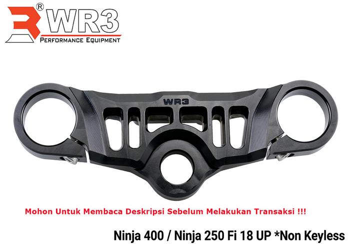 Gambar Segitiga Stang / Triple Clamp WR3 New Ninja 250 FI 2018 UP - Hitam dari WR3 undefined Tokopedia