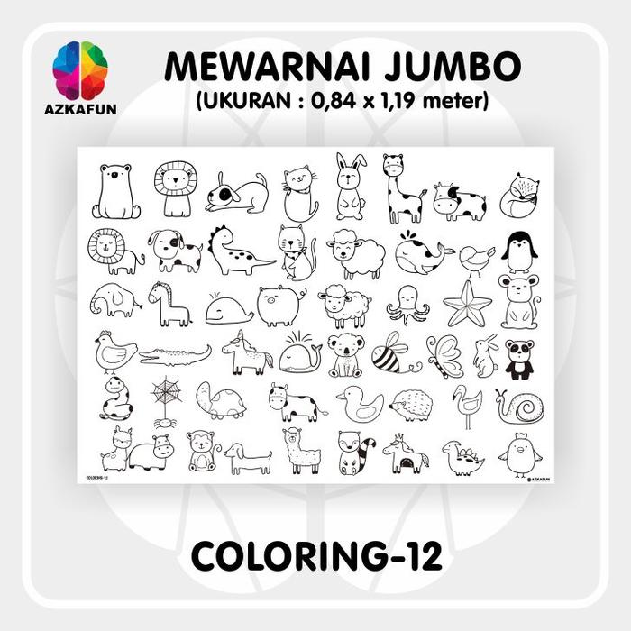Gambar Best Seller Kertas Mewarnai Jumbo - mewarnai besar - Giant Coloring - COLORING-12 dari Big Fan Shop undefined Tokopedia