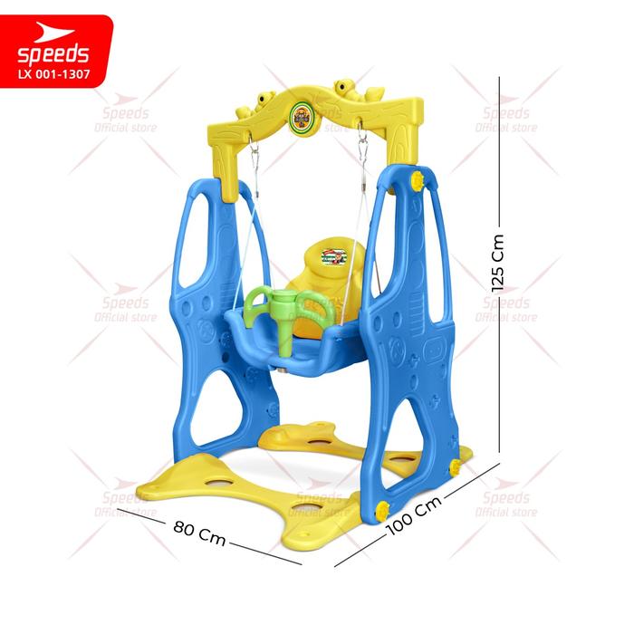 Gambar SPEEDS Mainan Ayunan Anak Swing Playround Bermain Kuda Kudaan M1308 - M1307 BIRU dari Speedshome undefined Tokopedia