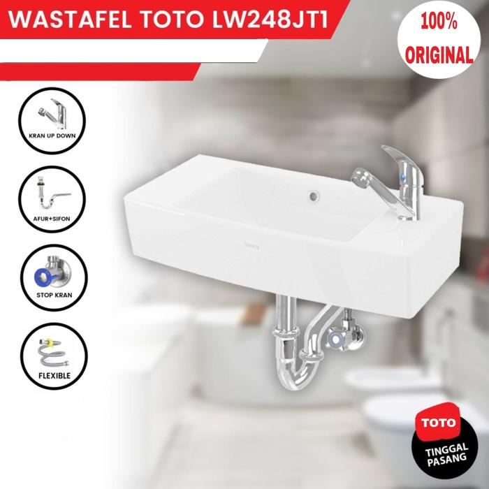 Gambar WASTAFEL TOTO ORIGINAL LW 248 JT1 KOMPLIT KELENGKAPAN LOKAL WESTAFEL dari DUKKAN IBNIL AUF undefined Tokopedia