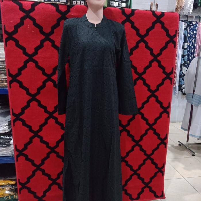 Gambar gamis hitam bordir dari kaila collection magelang undefined Tokopedia