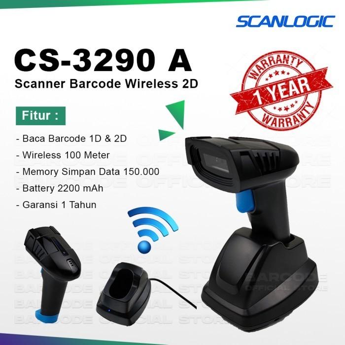 Gambar Scanner Barcode Scanlogic CS 3290A Wireless Bar Code Reader 2 Dimensi - CS-3290A dari Barcode Store Solutions undefined Tokopedia