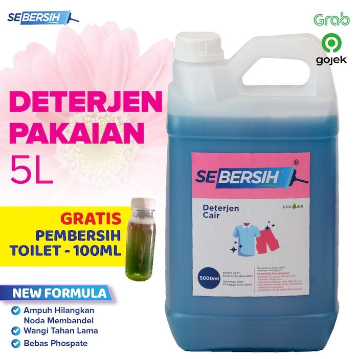 Gambar Deterjen Cair / Liquid Detergent Laundry SEBERSIH 5 Liter -Gojek/Grab - Promo dari Sebersih Official Store undefined Tokopedia