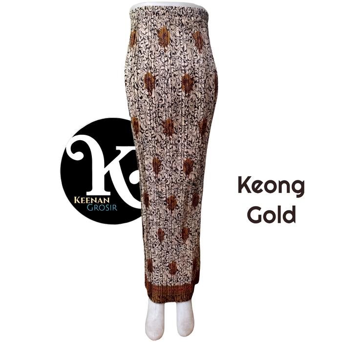 Gambar rok plisket batik jumbo bawahan kebaya modern motif keong - KEONG GOLD dari Keenan Grosir undefined Tokopedia