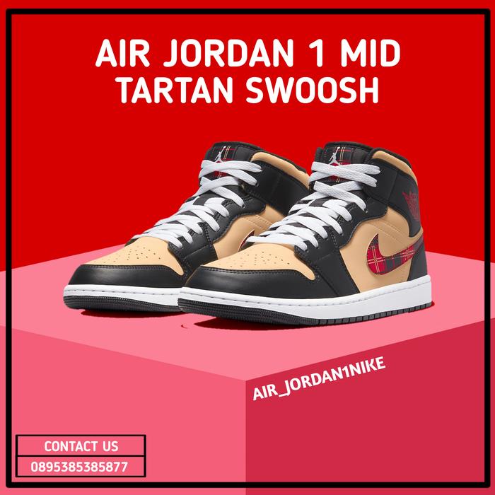 Sepatu Nike Air Jordan Mid Tartan Swoosh 100% Authentic 40 di Kick  Authentic Group Tokopedia