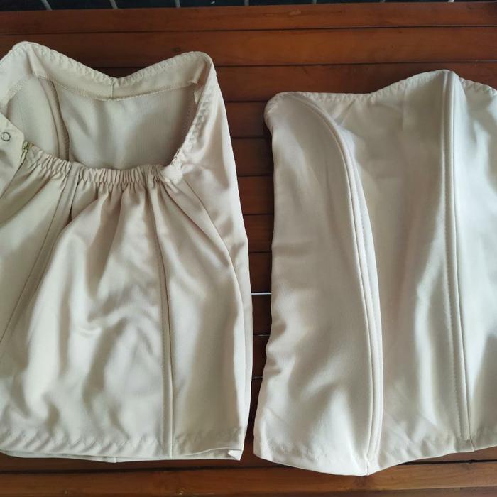 Gambar kamisol dalaman kebaya kaos korset bustier longtorso aksesoris Bra Tank Atasan Top Hitam - hitam, M dari alvaro kebaya jogja undefined 5 Tokopedia