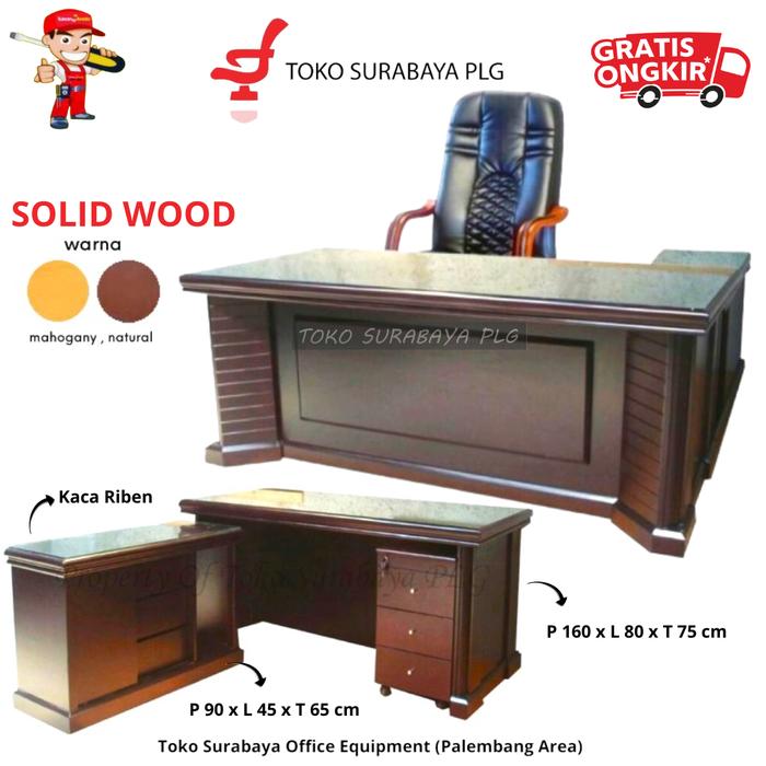 Jual Meja Direktur Meja Kerja Pimpinan Meja Kerja L Meja Kantor Kayu 1