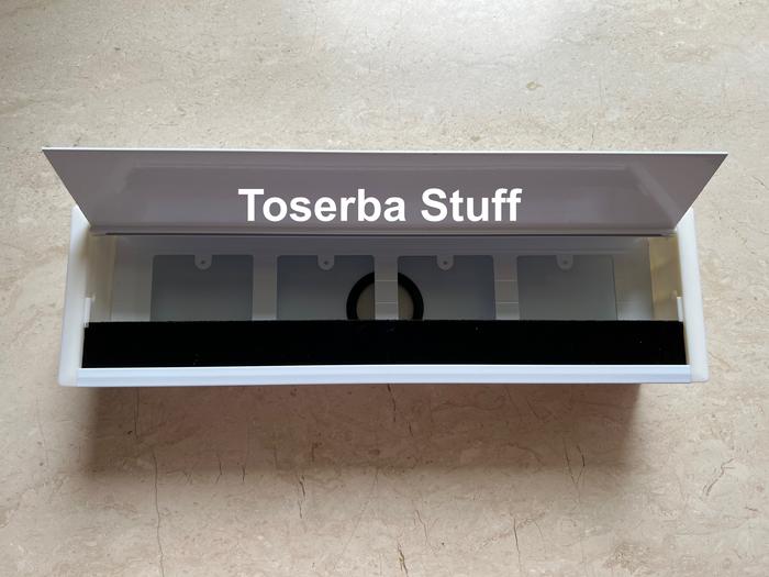 Gambar GROMMET BOX 40CM ALUMINIUM ISI 4 LOBANG TUTUP MEJA KERJA KANTOR CUSTOM - Putih dari TOSERBA STUFF undefined Tokopedia