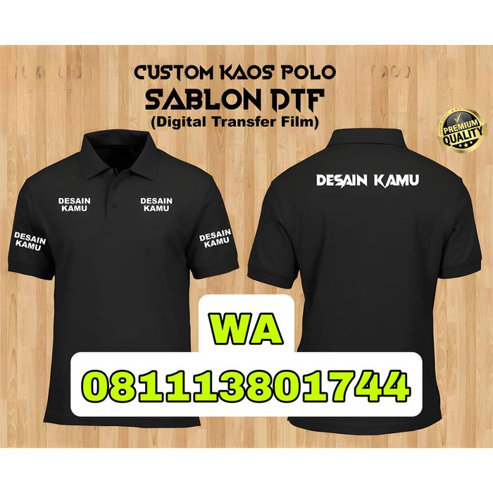 Sablon Polo Web Bakery Uniform T-Shirts Logo Embroidery Printing