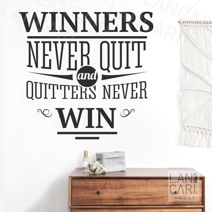 Gambar Dekorasi Motivasi Kantor Winners Never Quit Win Qoutes Stiker Cutting - M, Putih dari LANCARI Kota Administrasi Jakarta Pusat Tokopedia