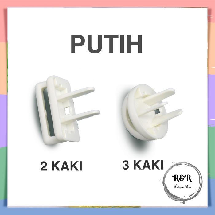 Gambar Pelindung Stop Kontak Socket Cover Electrical Safety 2 Kaki dan 3 Kaki - Putih, Kaki 3 dari rnr.onlineshop undefined Tokopedia