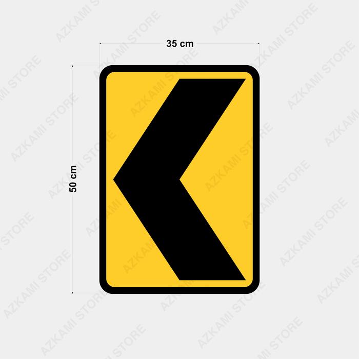 Gambar Rambu Petunjuk Arah Jalan 35cm x 50cm Plat Alumunium - Kiri dari AZKAMI STORE undefined Tokopedia