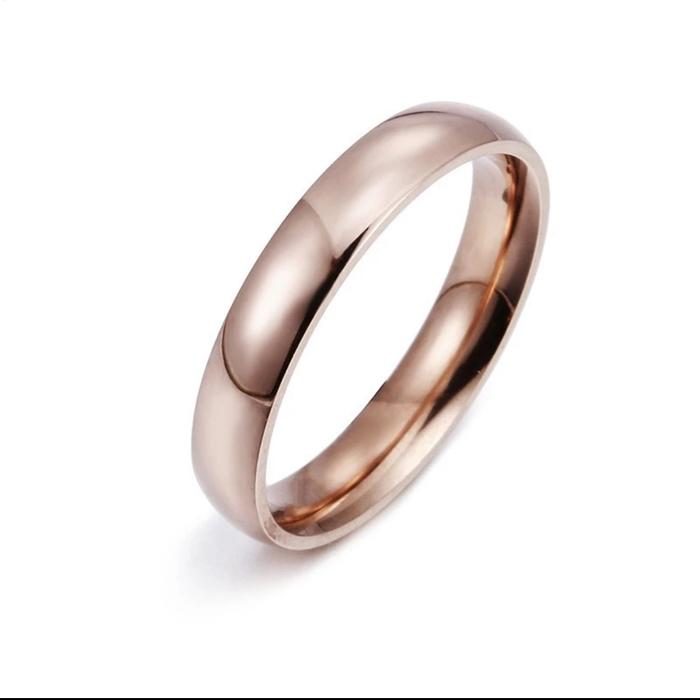 Gambar SP Cincin Polos Bahan Stainless Steel Lebar 4MM - Rose Gold, 6 dari SP NSTORE undefined Tokopedia