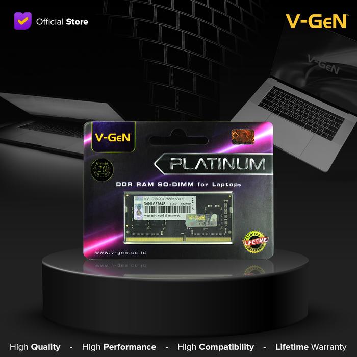 Jual SODIMM DDR4 4GB PC-21300/2666 Mhz RAM Laptop/Notebook V-GeN