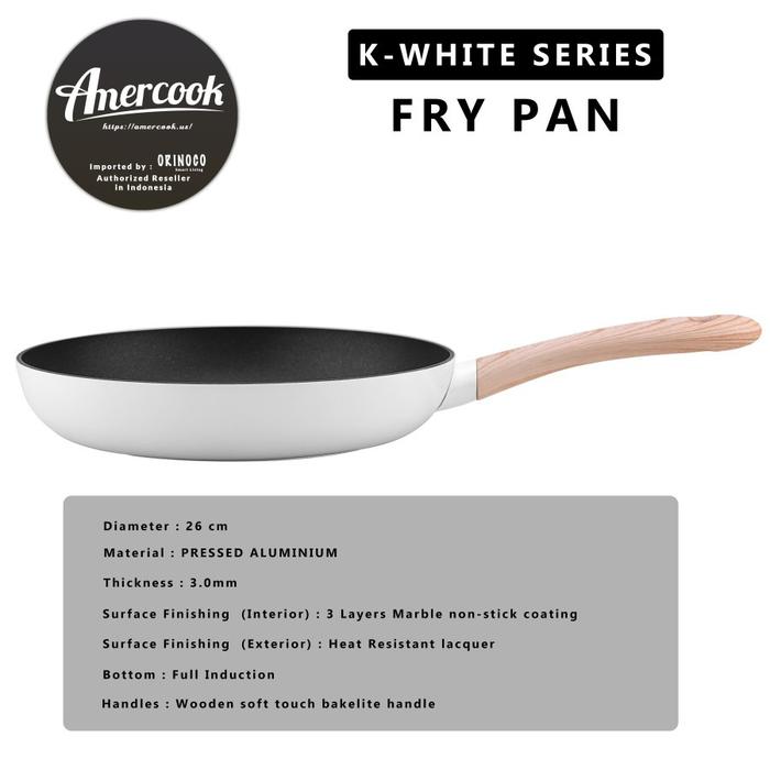 Gambar Tarsla Amercook Fry Pan AC0112301 White Series Cast Alumunium - 26 dari TARSLA OFFICIAL undefined Tokopedia