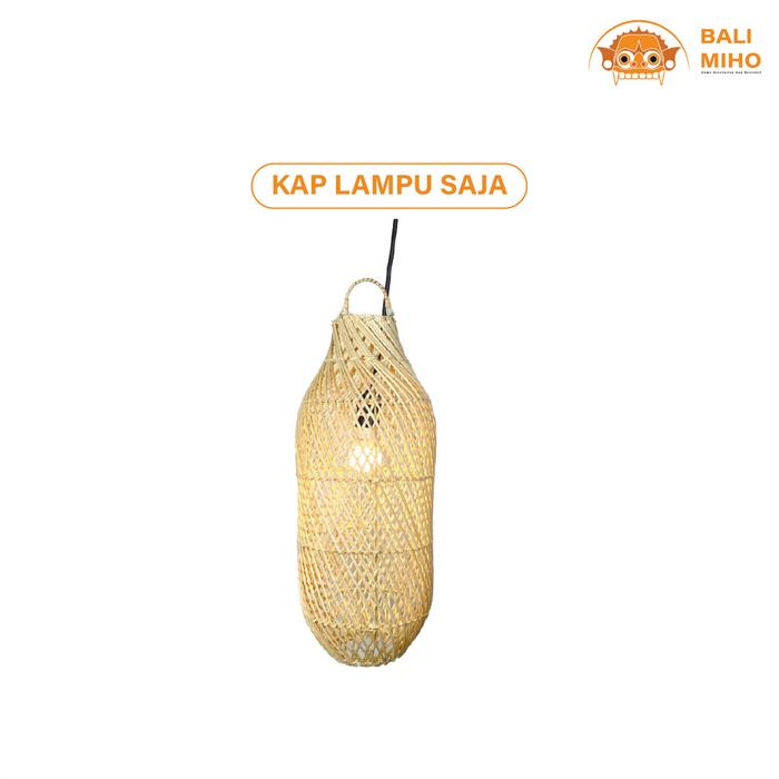 Gambar Kap Lampu Rotan Motif Tabung 45 Cm Kap Kap Lampu Cafe Lampu Bambu - Kap Lampu Saja dari Bali Miho undefined Tokopedia