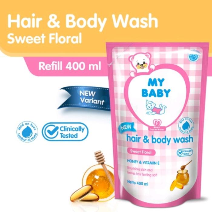 Gambar My Baby Hair & Body Wash Refill 400ml - pink dari Paneraya Toko undefined Tokopedia