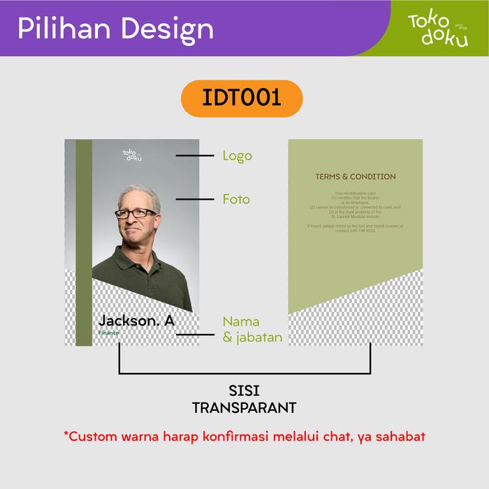 Gambar Cetak Kartu ID Card custom 1 muka /2 muka / Print IDCard - Transparant dari VORM 3D undefined 5 Tokopedia
