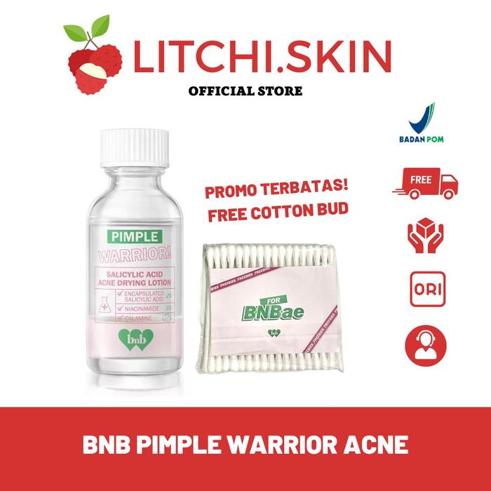 Gambar BNB barenbliss Pimple Warrior! Salicylic Acid Acne Drying Lotion dari Litchi Skin undefined Tokopedia