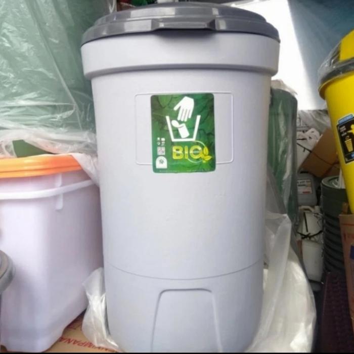 Gambar TEMPAT SAMPAH BESAR 120 LITER + RODA GREEN LEAF 2120/BAK SAMPAH/TONG - Abu-abu dari MARVELL HOUSEWARE undefined Tokopedia