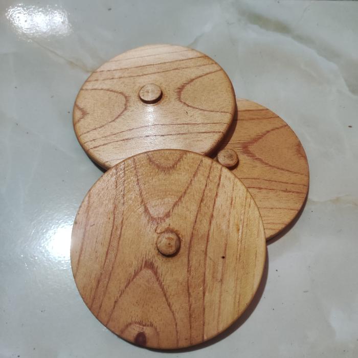 Gambar Tatakan Gelas Kayu / Wooden Coaster / Alas Gelas Tatakan gelas - tutup mahoni, 8cm dari storyme undefined Tokopedia